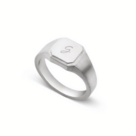Men's Squared Signet Ring (Silver)