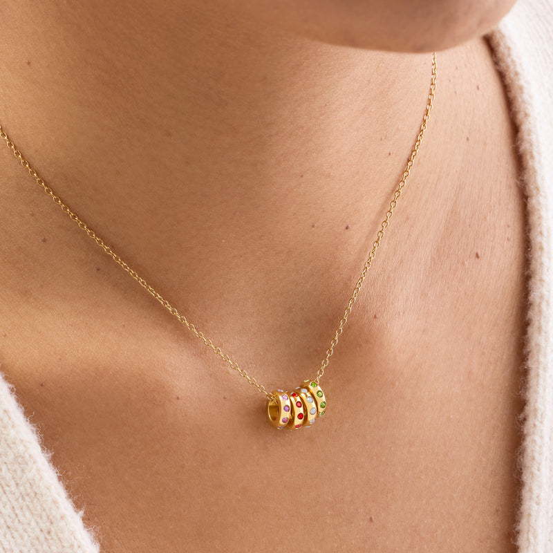 Confetti Charm Necklace (Gold)
