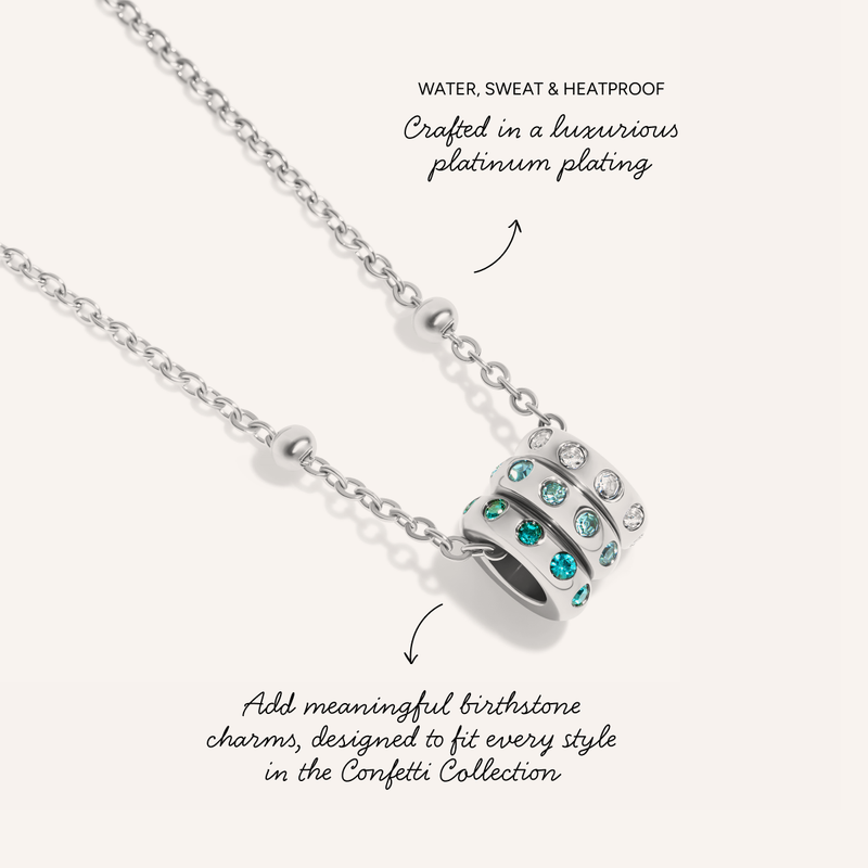 Confetti Charm Necklace (Silver)