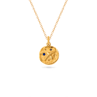 Talisman Swallow Birthstone Necklace (Gold)