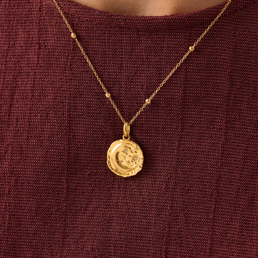 Talisman Celestial Birthstone Necklace (Gold)