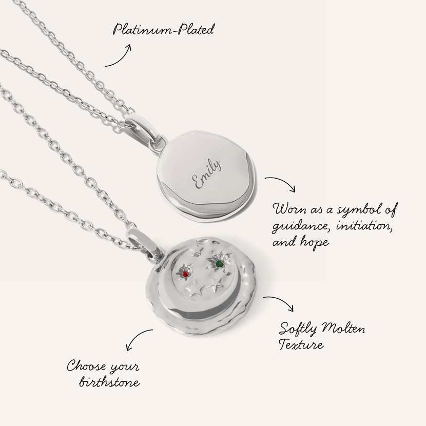 Talisman Celestial Birthstone Necklace (Silver)