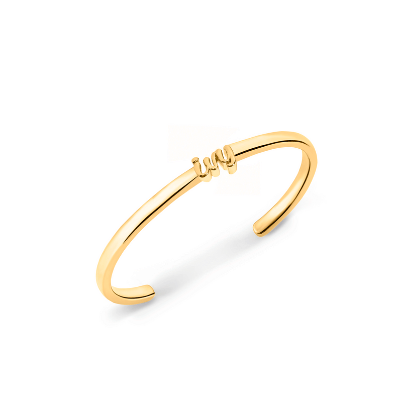Script Name Cuff Bangle (Gold)