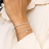 Fine Organic Pearl Bracelet (Silver)