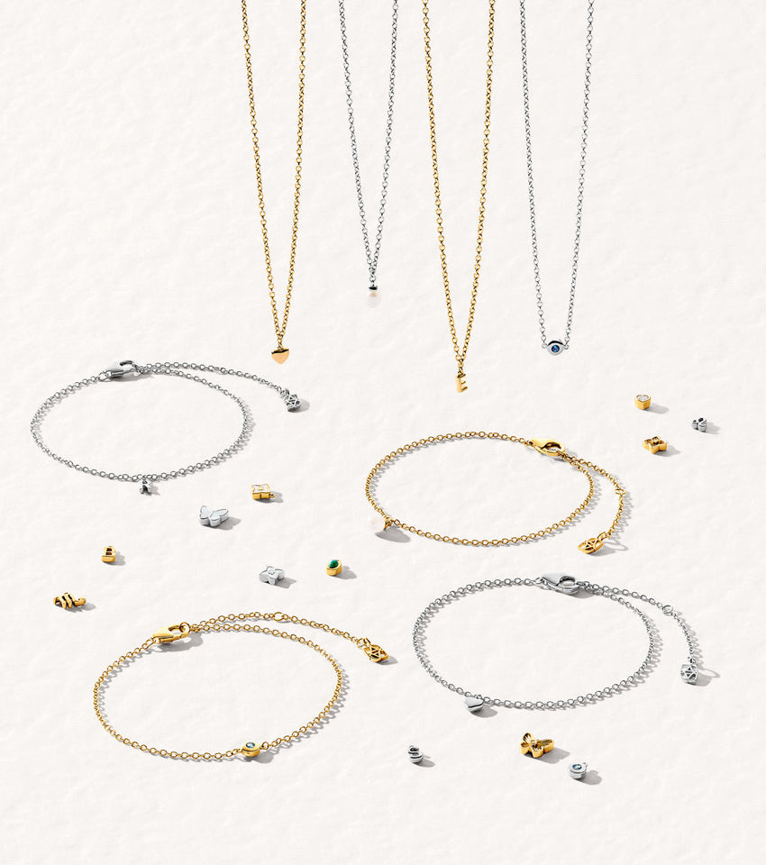 Fine Molten Initial Bracelet (Silver)