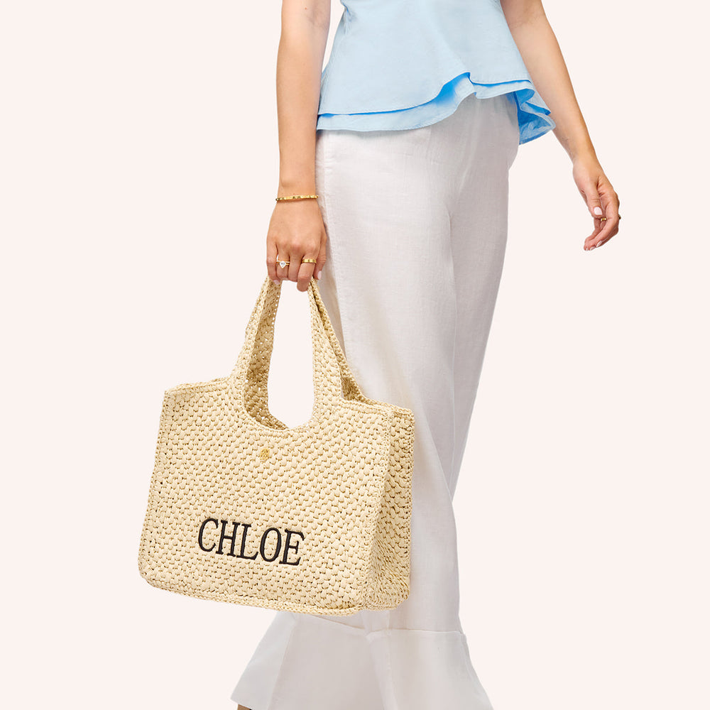 Personalised Raffia Bag | Summer Tote | Beach Bag