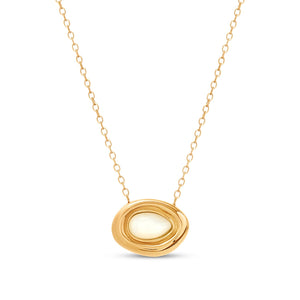 Pearl Molten Necklace (Gold)