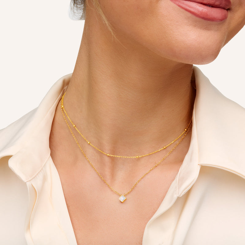 Fine Sphere Chain Necklace (Gold)