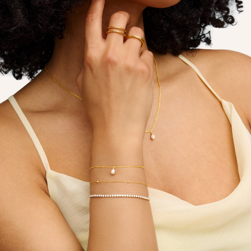 Fine Sphere Chain Bracelet (Gold)