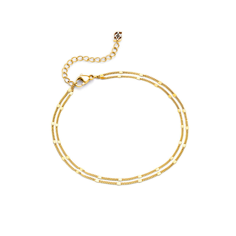 Double Chain Anklet (Gold)