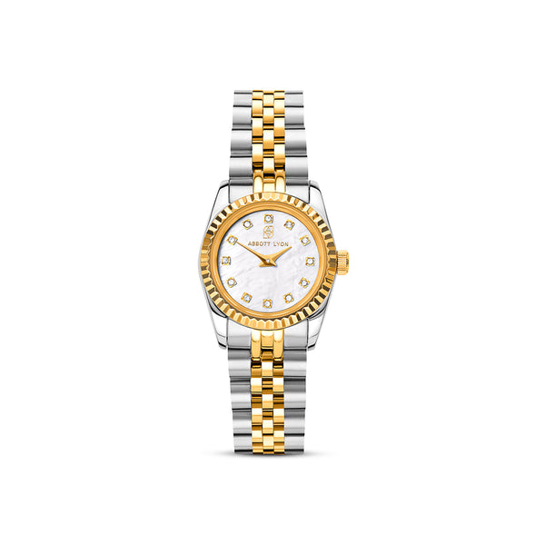 Mini Two Tone Pearl Link Belgravia 23 Watch