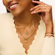 Molten Amazonite Pendant (Gold)