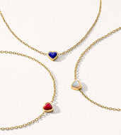 Steiff Teddy Bear & Birthstone Bracelet Bundle (Gold)