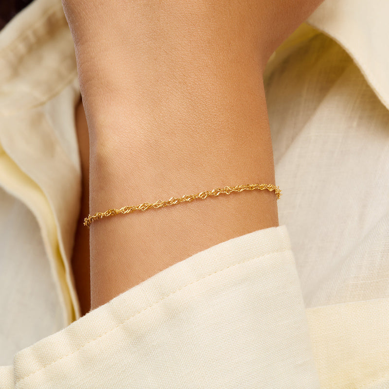 Twisted Chain Bracelet (Gold)