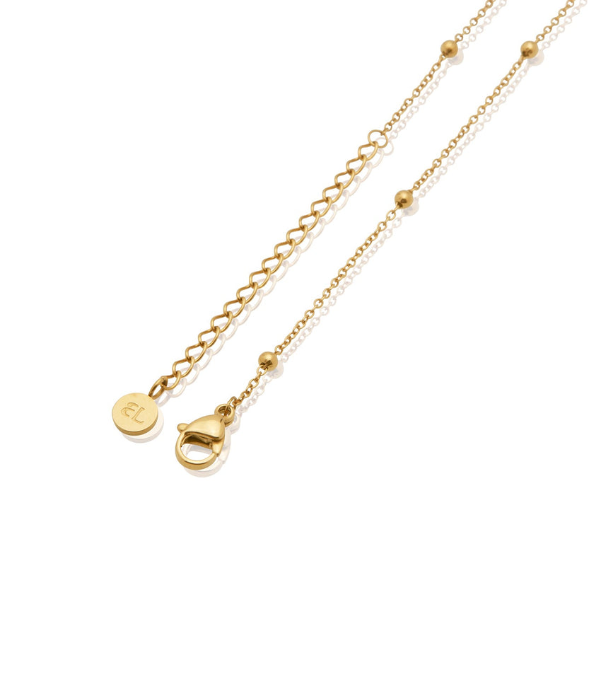 Organic Moonstone Necklace (Gold)