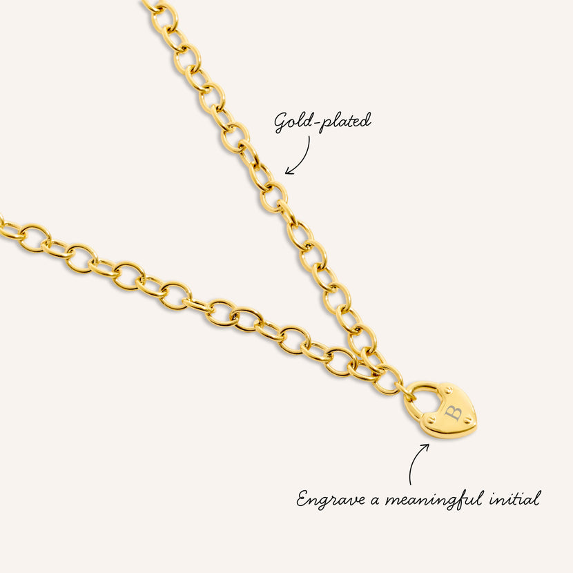 Love Locks Necklace (Gold)