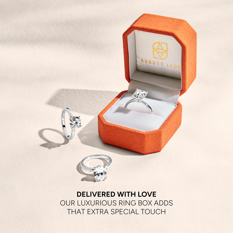 Oval Cut Solitaire Ring 2ct (Silver)