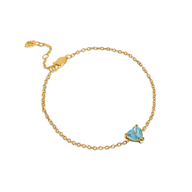 Birthstone Heart Legacy Bracelet 1ct (Gold)