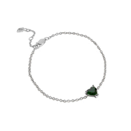 Birthstone Heart Legacy Bracelet 1ct (Silver)