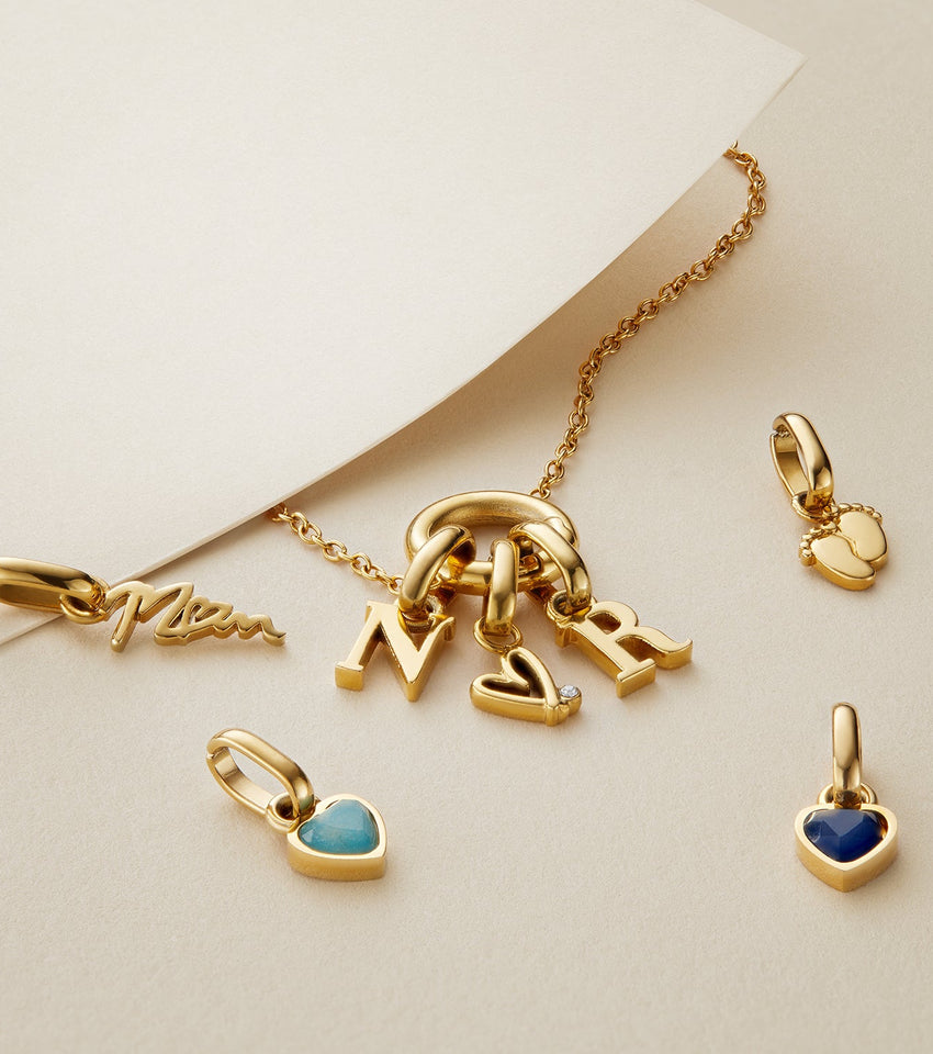 Stacey's Stories Doodle Heart Pendant (Gold)