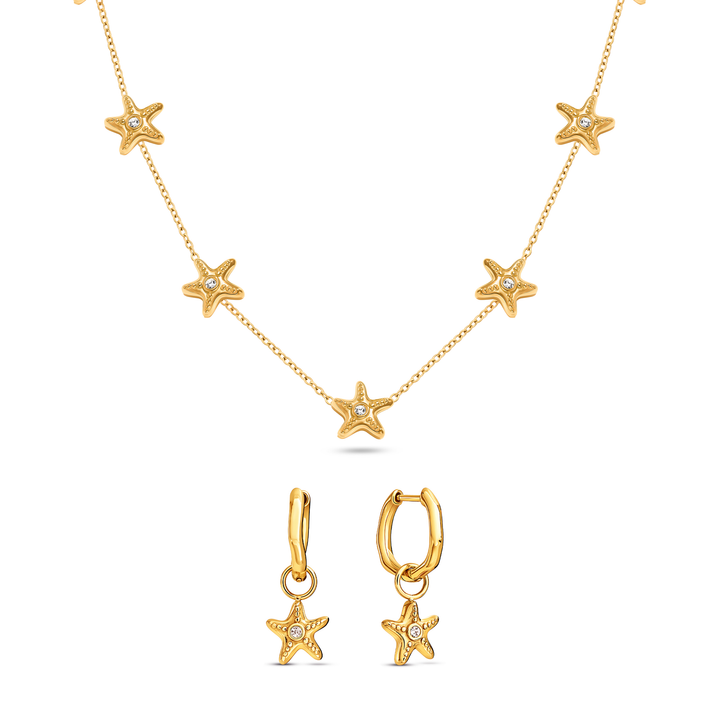 Starfish Jewellery Set (Gold)