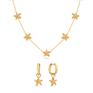 Starfish Jewellery Set (Gold)
