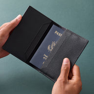 Men's Leather Passport Holder (Black)