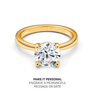 Round Cut Solitaire Ring 2ct (Gold)