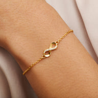 Birthstone Infinity Bracelet (Gold)
