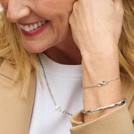 Birthstone Infinity Bracelet (Silver)