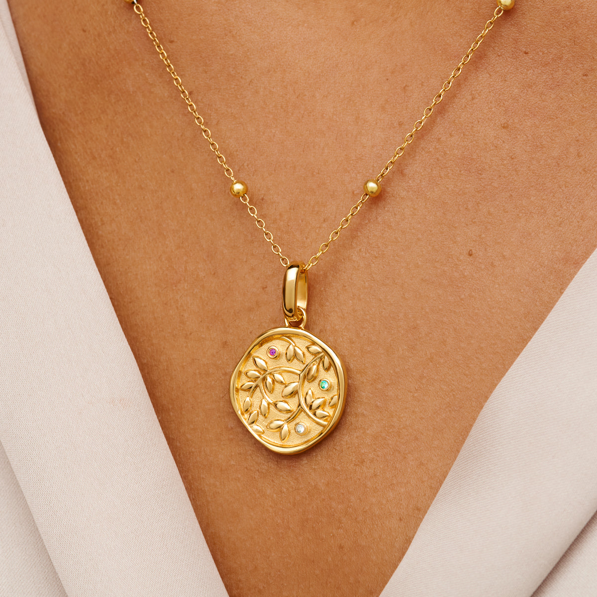 thumbnail image 2 of Goodtrading 925 Sterling Silver Plated Tree Of Life Pendant & 18” Necklace Chain Earrings Set 2 of 4