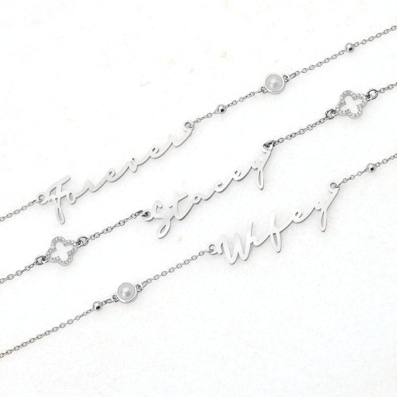 Signature Name Necklace - Silver