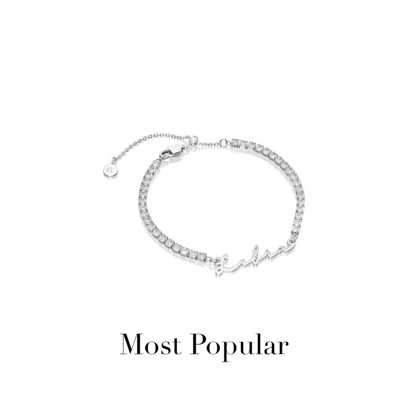 Signature Name Tennis Bracelet (Silver)