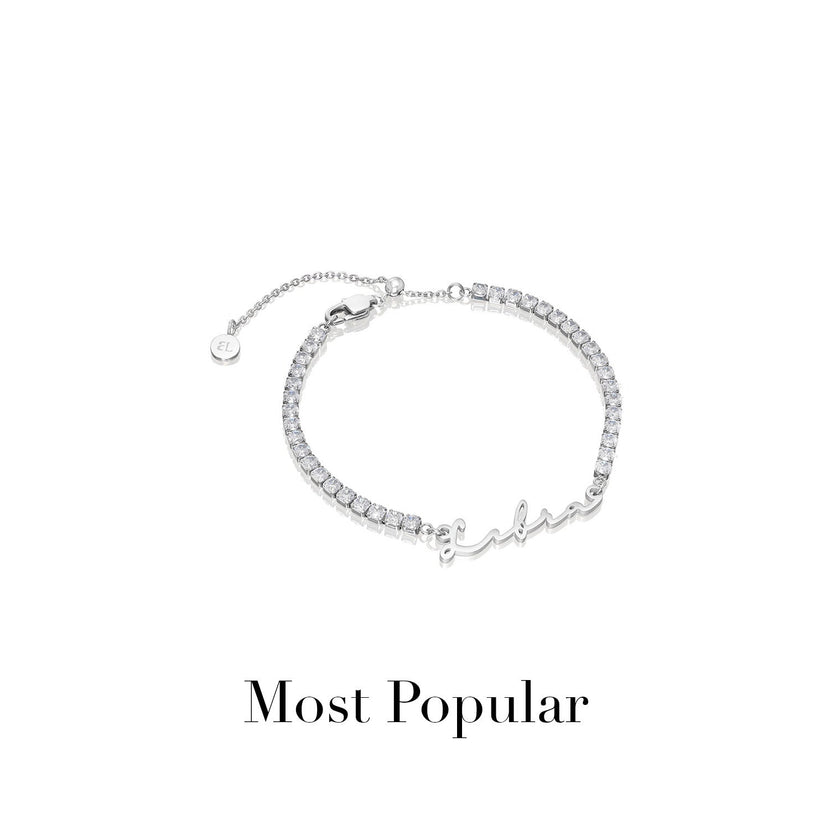 Signature Name Tennis Bracelet (Silver)