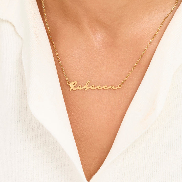 Signature Name Necklace (Gold)