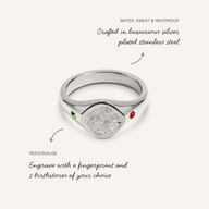 Written In The Stars Fingerprint Signet Ring (Silver)