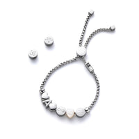 Bubble Initial Bracelet Charm (Silver)