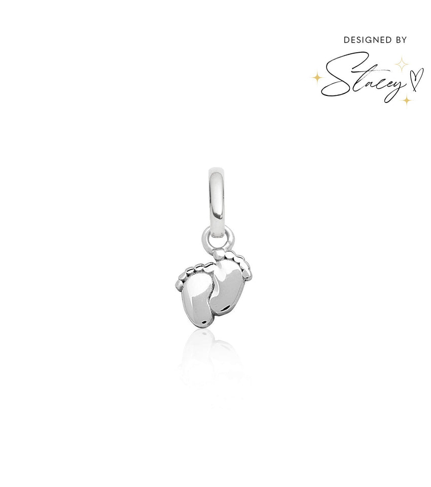 Stacey's Stories Baby Feet Pendant (Silver)