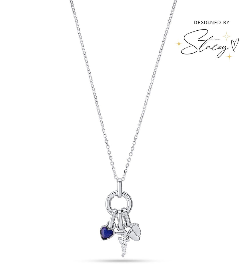 Stacey's Stories Multi Pendant Necklace (Silver)