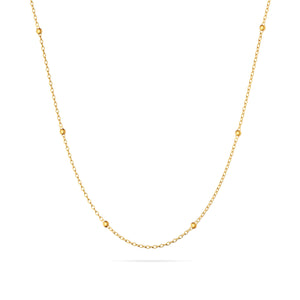 Fine Sphere Chain Necklace (Gold)