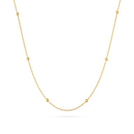 Fine Sphere Chain Necklace (Gold)