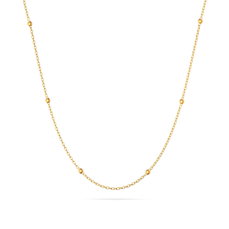 Fine Sphere Chain Necklace (Gold)