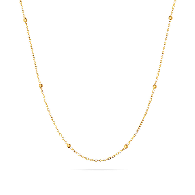 Fine Sphere Chain Necklace (Gold)