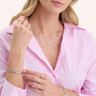 Fine Multi Signature Name Necklace (Silver)