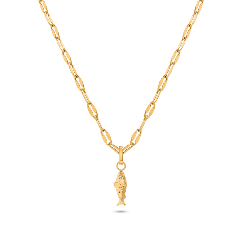 Ocean Charms Sardine Necklace (Gold)