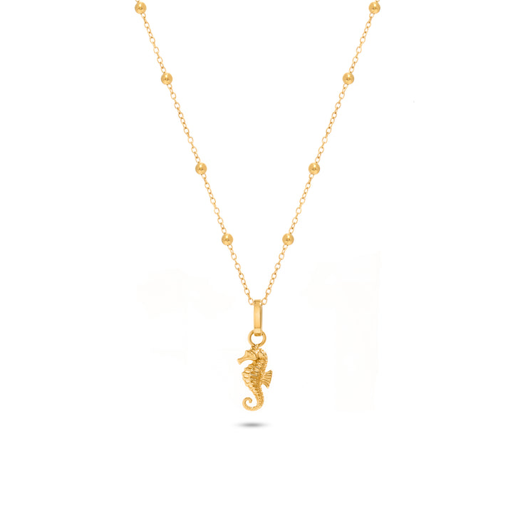 Ocean Charms Seahorse Necklace (Gold)