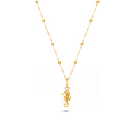 Ocean Charms Seahorse Necklace (Gold)