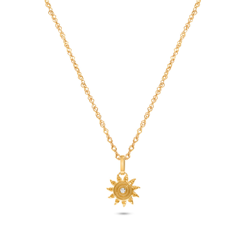 Ocean Charms Sun Necklace (Gold)
