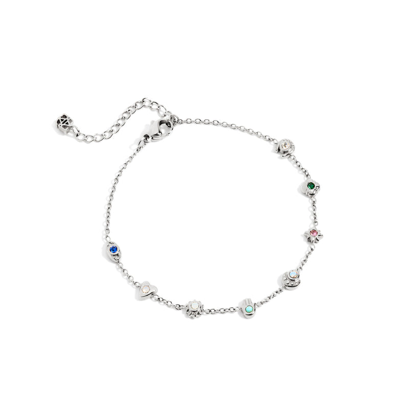 Talisman Mini Charm Bracelet (Silver)