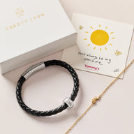 Tommy's Charity Genuine Leather Charm Bracelet (Black)